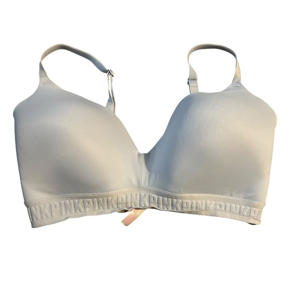 Victoria Secret PINK 36DD Blue Wear Everywhere Lightly Lined Wireless Bra